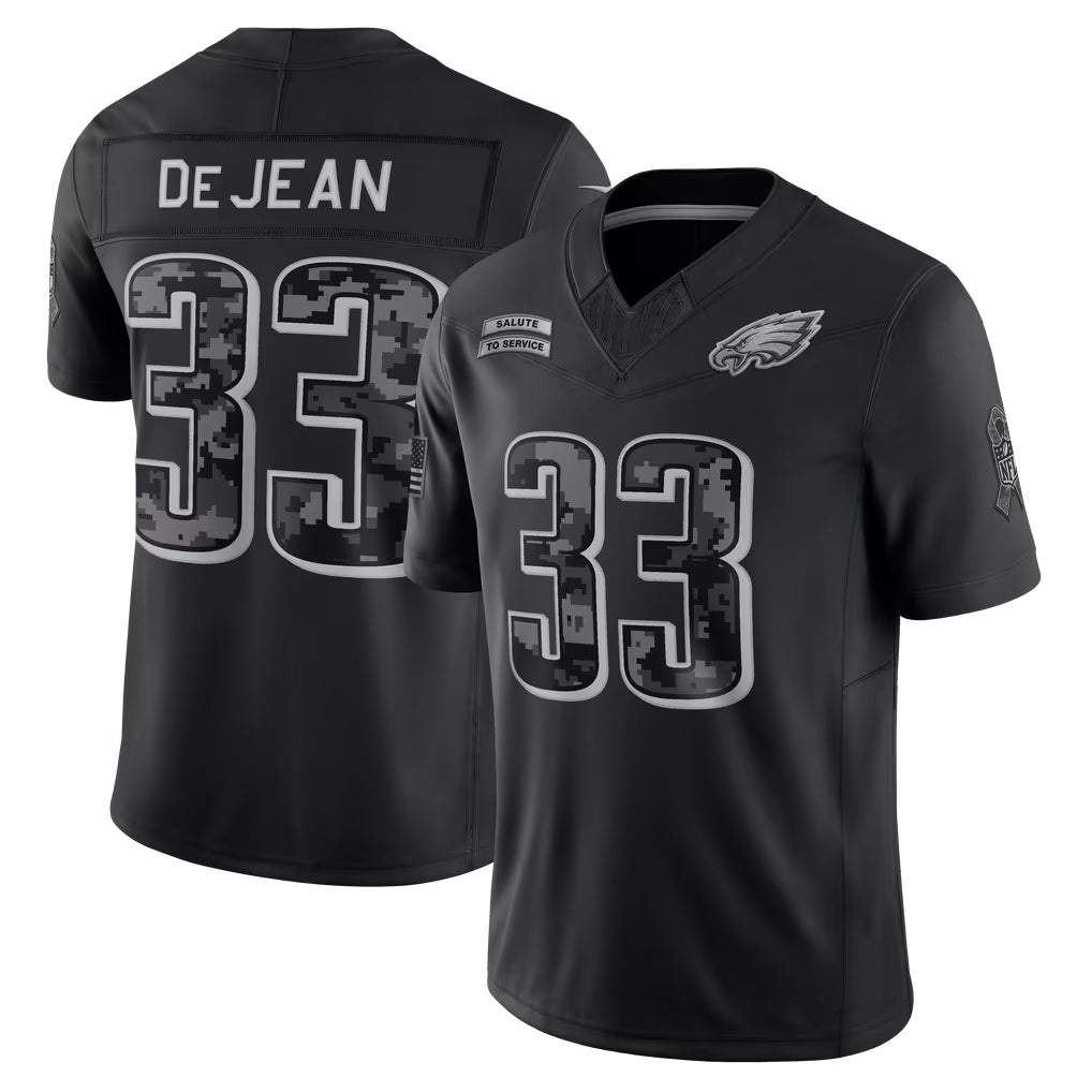 Kieara P.Eagles #33 Cooper DeJean Player Black Limited 2026 Salute to Service Home Game Stitched Jerseys