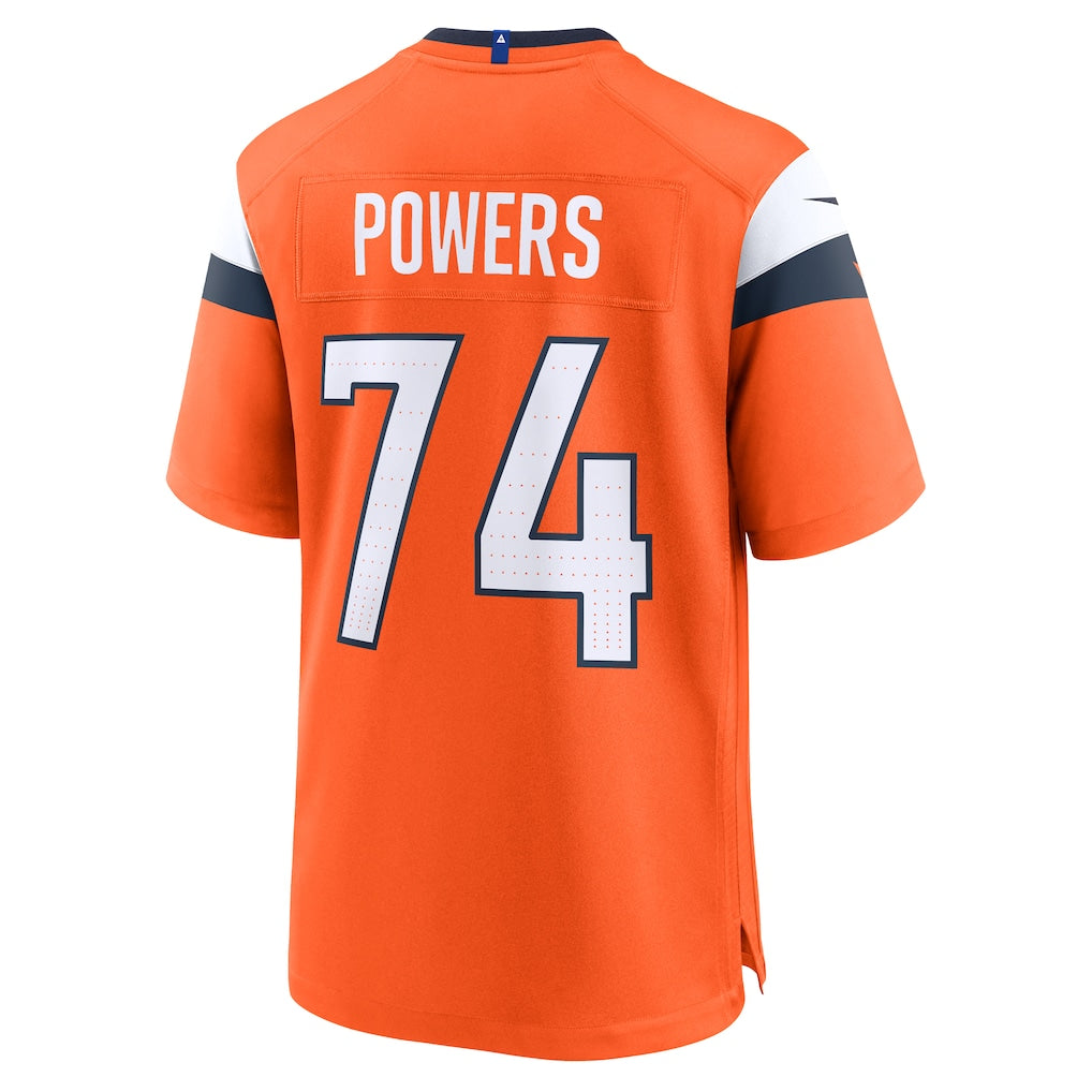 Kieara D.Broncos #74 Ben Powers Orange Team Game Jersey