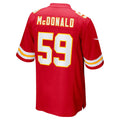 Kieara KC.Chiefs #59 Cooper McDonald Red Team Game Jersey