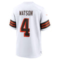 Kieara C.Browns #4 Deshaun Watson White Alternate Game Jersey