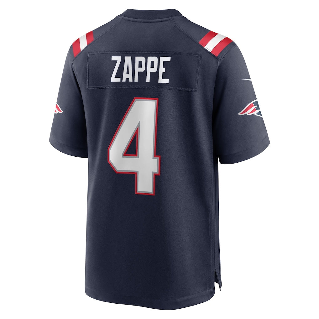 Kieara NE.Patriots #4 Bailey Zappe Navy Game Player Jersey
