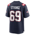 Kieara NE.Patriots #69 Cole Strange Navy Game Player Jersey
