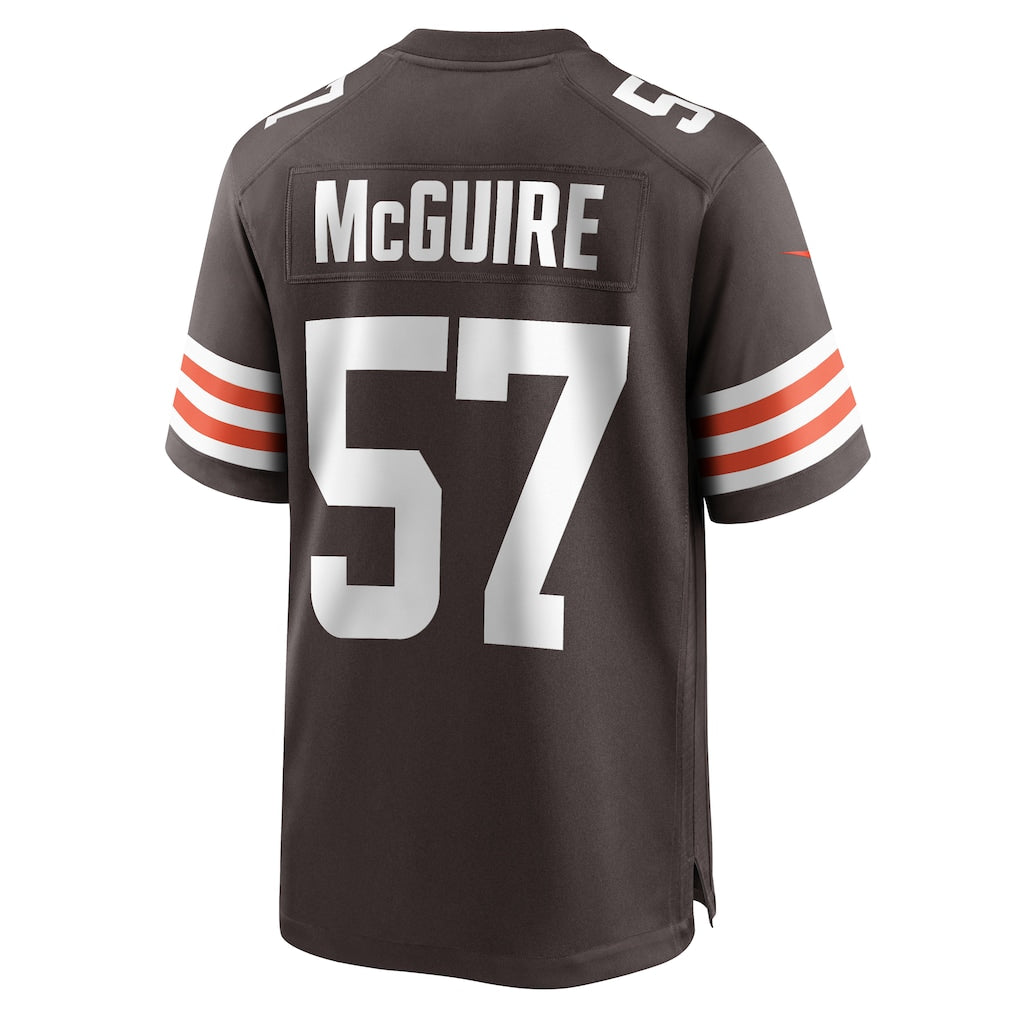 Kieara C.Browns #57 Isaiah McGuire Brown Team Game Jersey