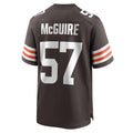 Kieara C.Browns #57 Isaiah McGuire Brown Team Game Jersey