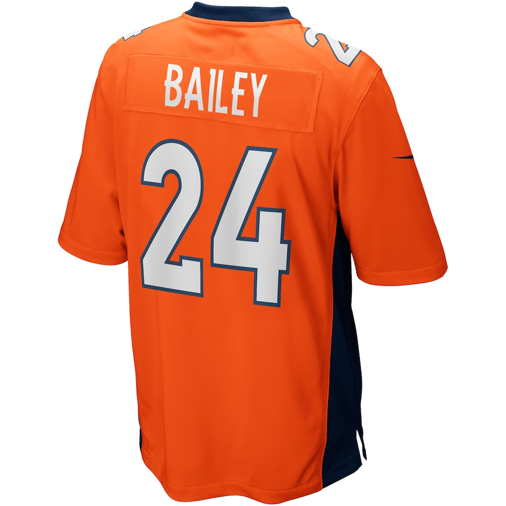 Kieara D.Broncos #24 Champ Bailey Orange Game Retired Player Jersey