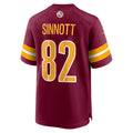 Kieara W.Commanders #82 Ben Sinnott Burgundy Game Jersey
