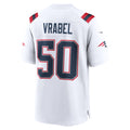 Kieara NE.Patriots #50 Mike Vrabel White Game Retired Player Jersey