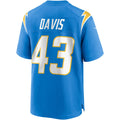 Kieara LA.Chargers #43 Michael Davis Powder Blue Game Jersey