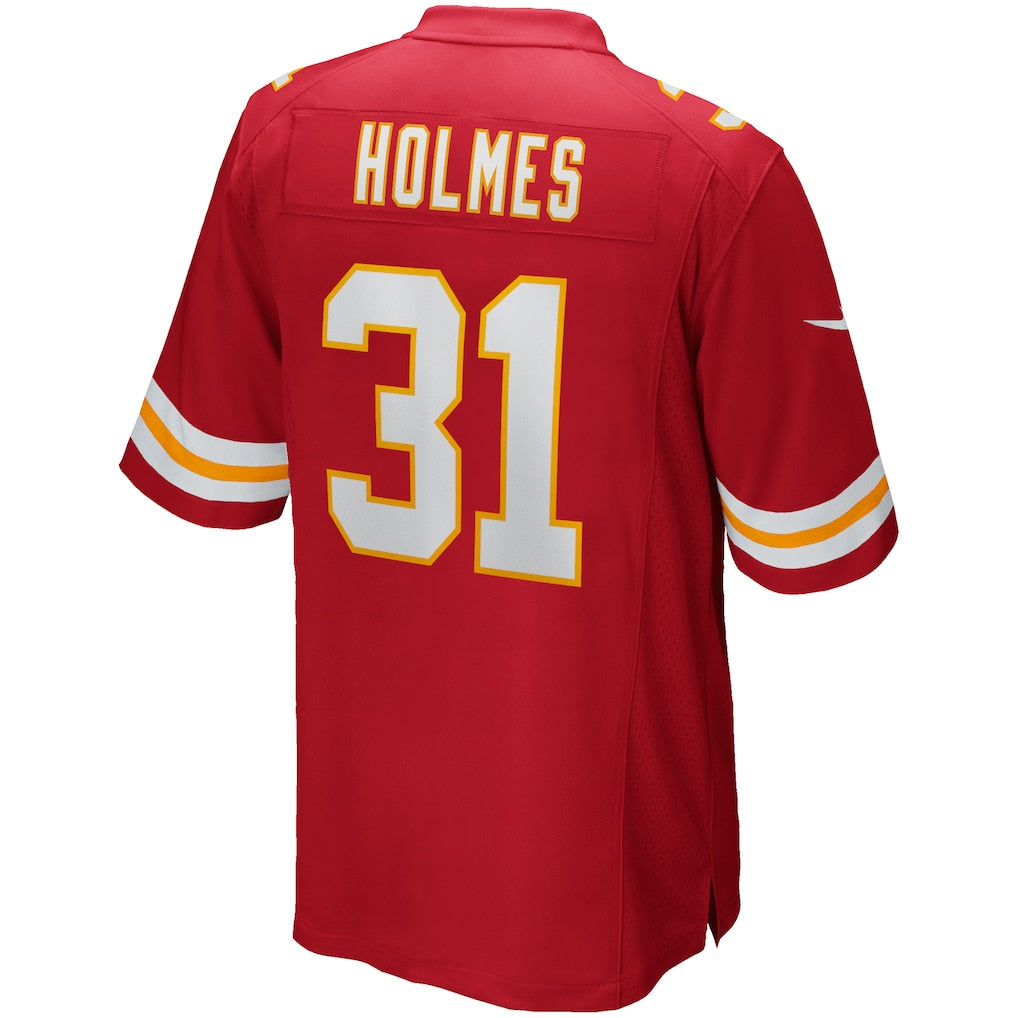 Kieara KC.Chiefs #31 Priest Holmes Red Game Retired Player Jersey