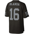 Kieara LV.Raiders #16 George Blanda Mitchell & Ness Black Legacy Replica Jersey