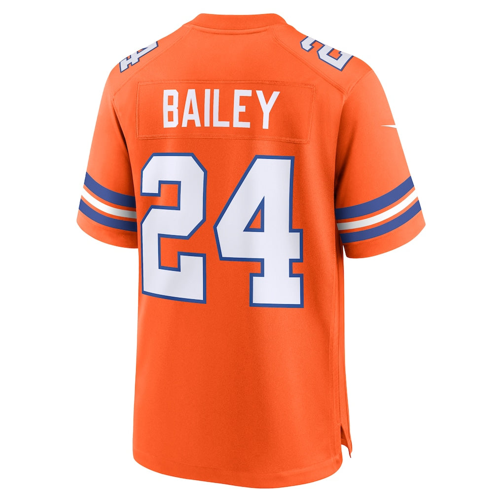 Kieara D.Broncos #24 Champ Bailey Orange Retired Player Alternate Game Jersey