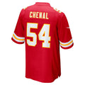 Kieara KC.Chiefs #54 Leo Chenal Red Game Player Jersey