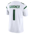 Kieara NY.Jets #1 Ahmad Sauce Gardner White Vapor F.U.S.E. Limited Jersey