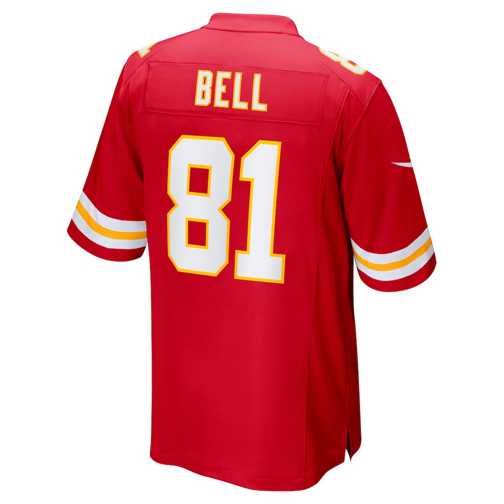 Kieara KC.Chiefs #81 Blake Bell Red Game Player Jersey