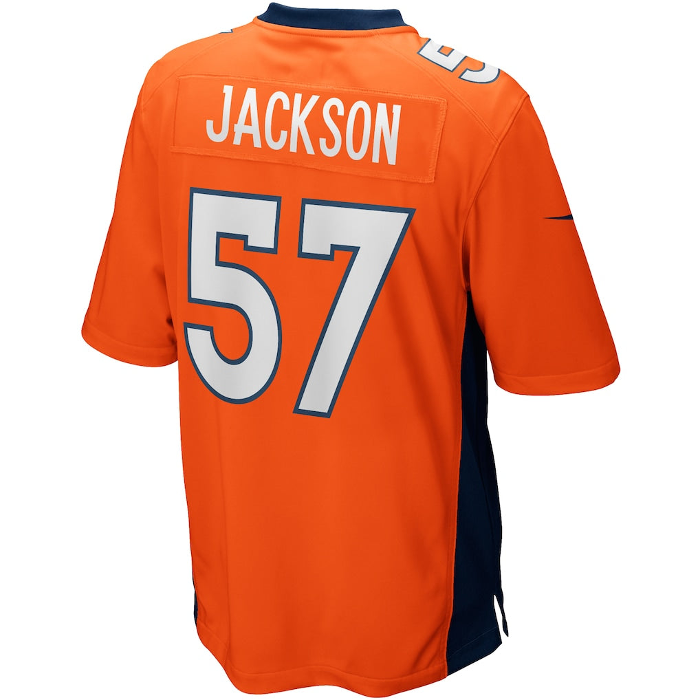Kieara D.Broncos #57 Tom Jackson Orange Game Retired Player Jersey