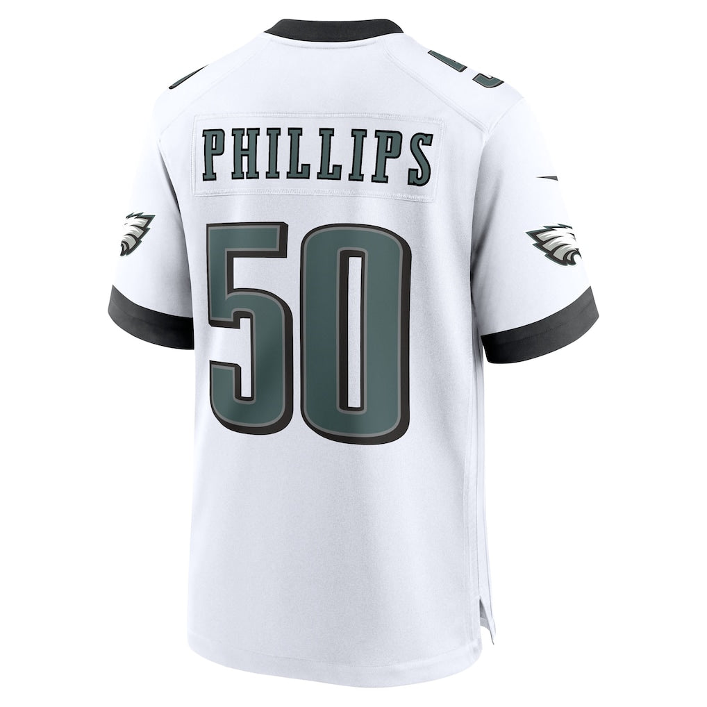 Kieara P.Eagles #50 Jaelan Phillips White Game Jersey