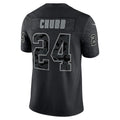 Kieara C.Browns #24 Nick Chubb Black RFLCTV Limited Jersey