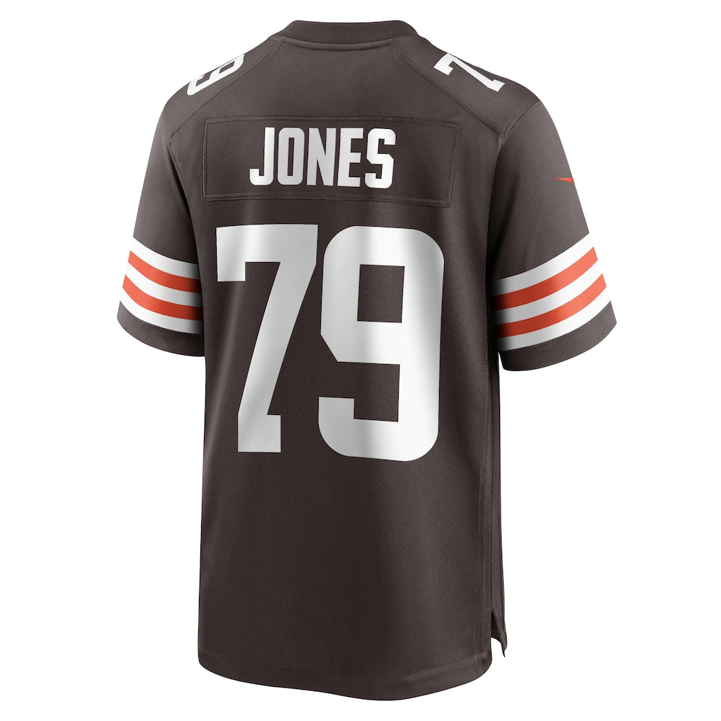 Kieara C.Browns #79 Dawand Jones Brown Team Game Jersey