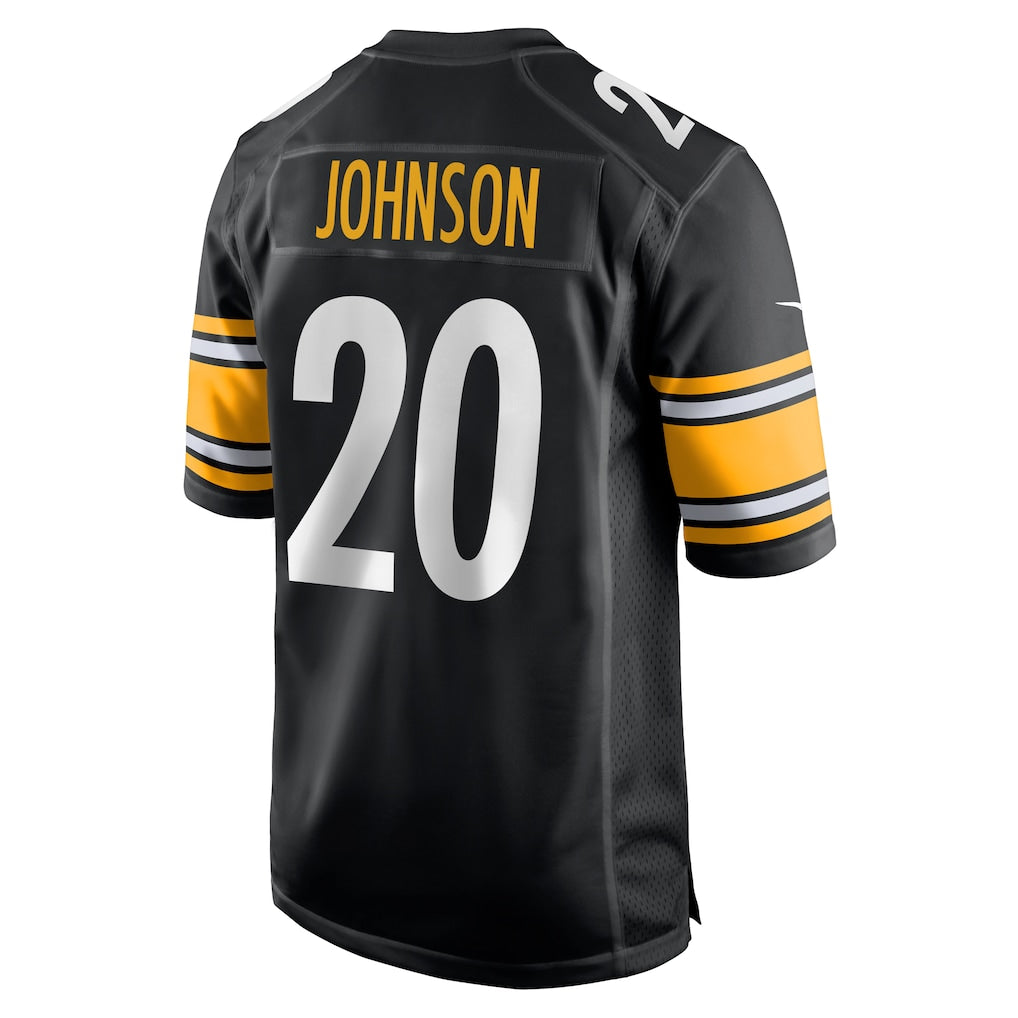 Kieara P.Steelers #20 Kaleb Johnson Black Team Game Jersey