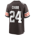 Kieara C.Browns #24 Nick Chubb Brown Player Game Jersey