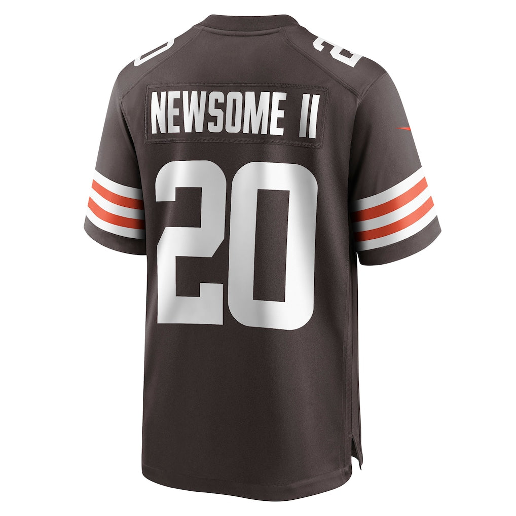 Kieara C.Browns #20 Greg Newsome II Brown Game Jersey