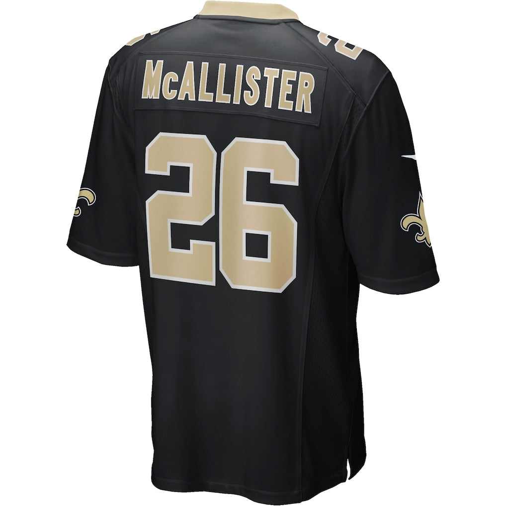 Kieara NO.Saints #26 Deuce McAllister Black Game Retired Player Jersey