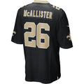 Kieara NO.Saints #26 Deuce McAllister Black Game Retired Player Jersey