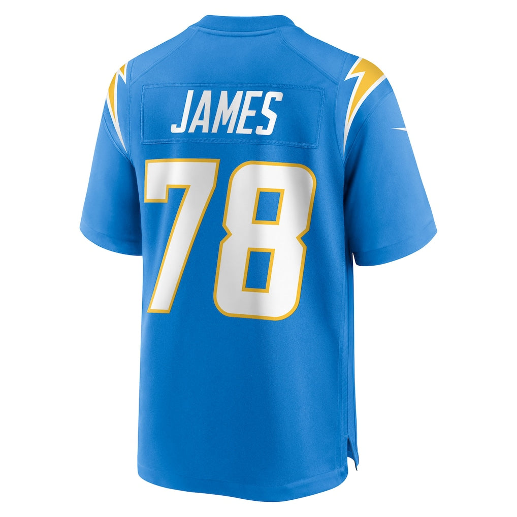 Kieara LA.Chargers #78 Andre James Powder Blue Team Game Jersey