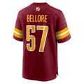 Kieara W.Commanders #57 Nick Bellore Burgundy Team Game Jersey