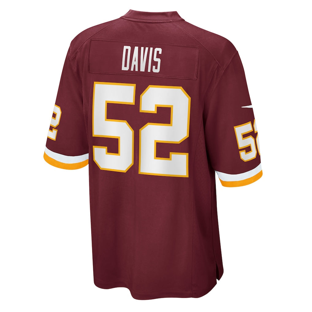 Kieara W.Commanders #52 Jamin Davis Burgundy Game Jersey