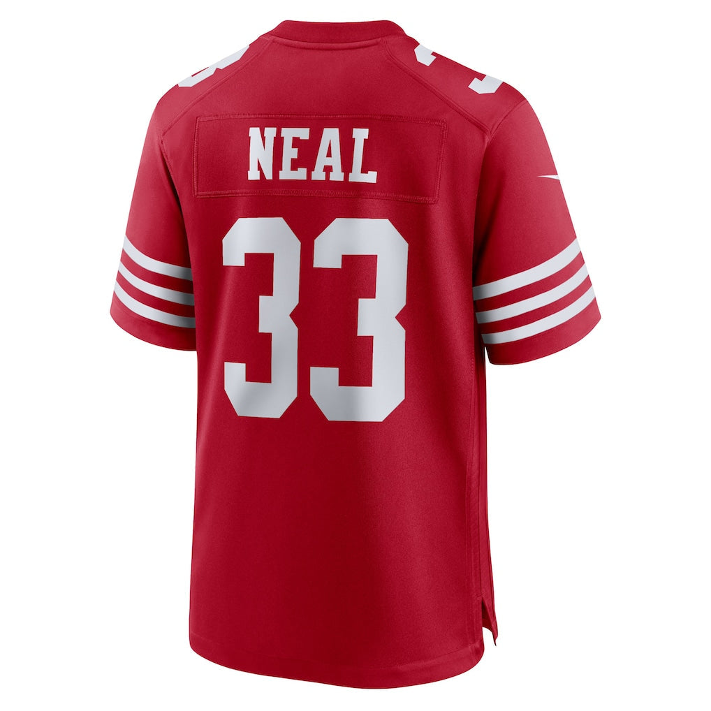 Kieara SF.49ers #33 Siran Neal Scarlet Team Game Jersey