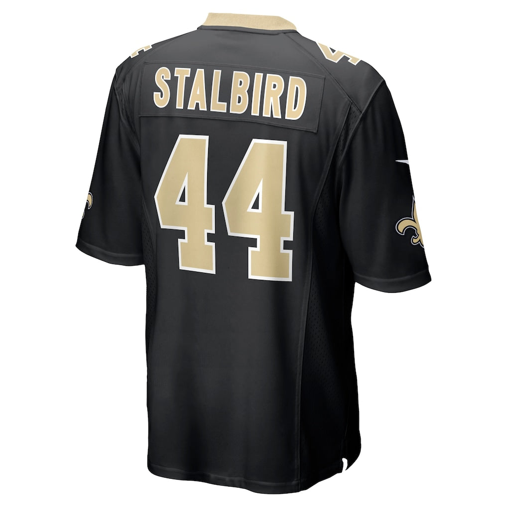 Kieara NO.Saints #44 Isaiah Stalbird Black Team Game Jersey