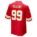 Kieara KC.Chiefs #99 Jerry Tillery Red Team Game Jersey