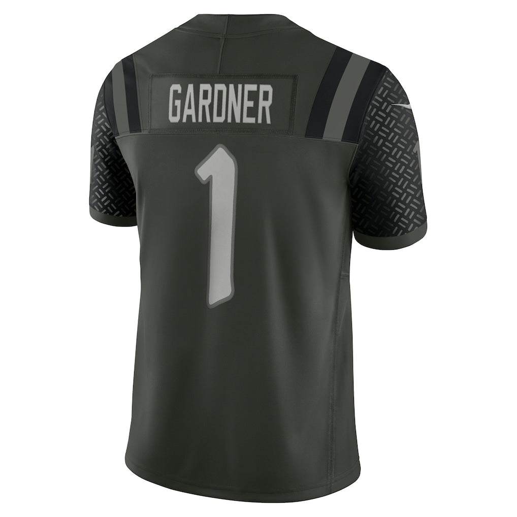Kieara NY.Jets #1 Ahmad Sauce Gardner Gotham Green 2025 Rivalries Collection Limited  Jersey