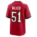 Kieara TB.Buccaneers #51 David Walker Red Team Game Jersey