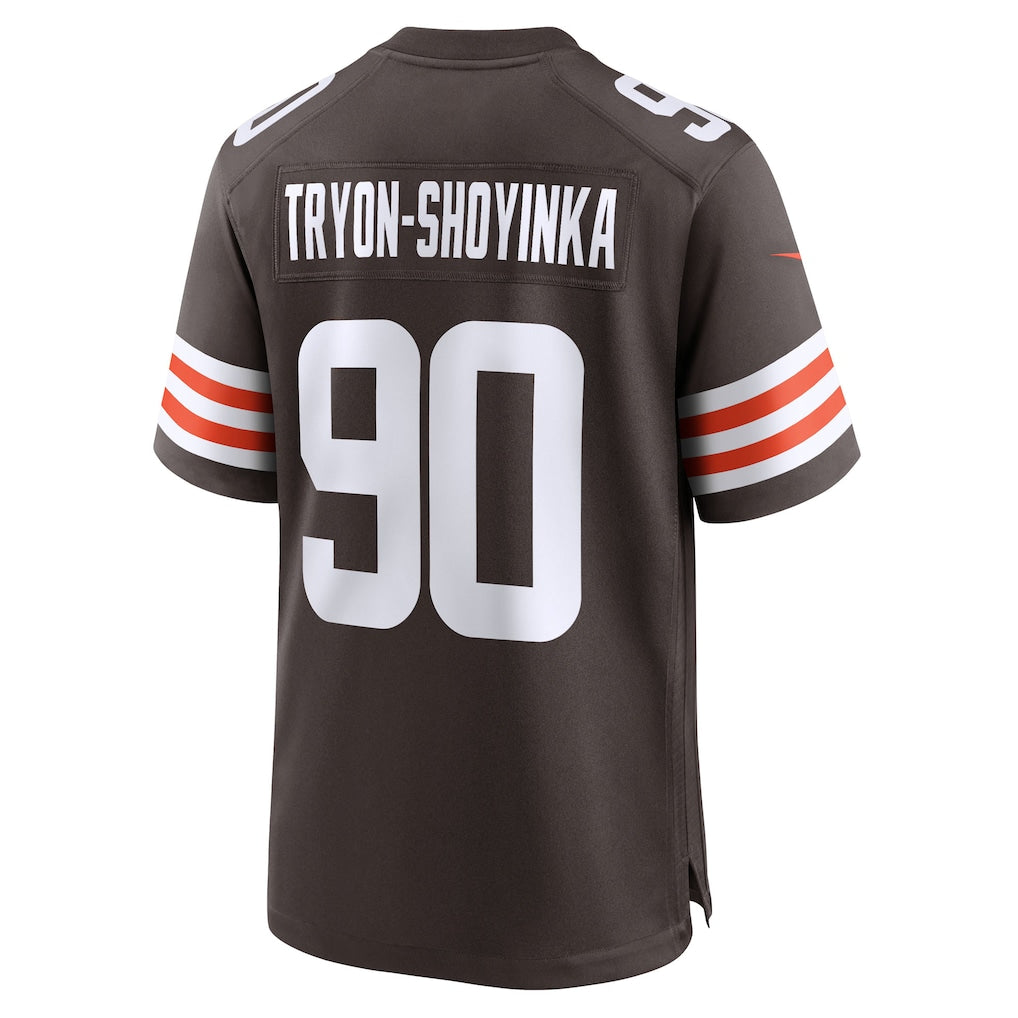 Kieara C.Browns #90 Joe Tryon-Shoyinka Brown Team Game Jersey
